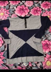 Retro Geometric Print Henley Shirt