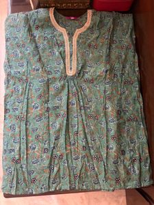 Elegant Floral Kaftan Kurta Set