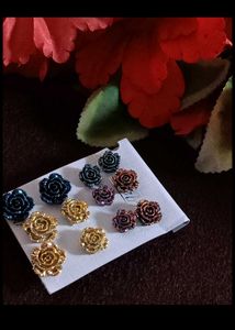 Rose Flower Earring Set 6