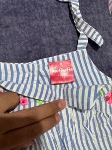 Cute Striped Ruffled Dress