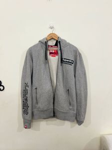 Superdry Grey Zip-Up Hoodie