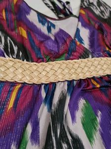 Vibrant Patterned Sleeveless Dress