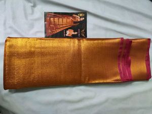 Luxurious Golden Silk Saree