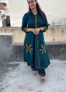 Teal Kurta Set with Palazzo
