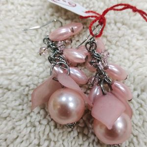 Baby pink color earing