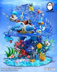 Pokemon Ocean Family Model Statue Resin