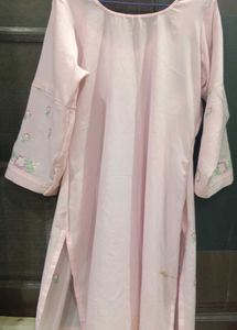 Chikankari Pink Kurta
