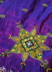 Beautiful Zari Purple saree