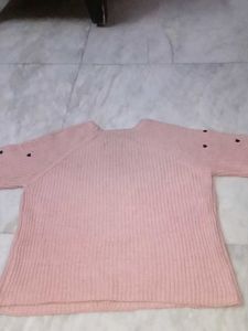 Cute Pink Heart Pattern Sweater