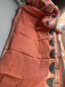 Vibrant Indian Saree - Red Floral Tree Print