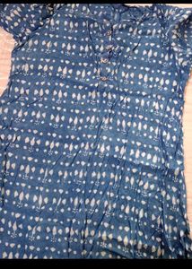 Blue Printed Kurta