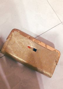 Beautiful Bright Gold Mix Colour Party Use Purse