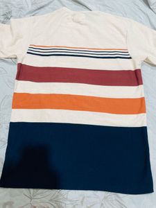 once used looks New Men's Striped T-Shirt