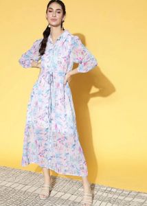 Athena Flowy Floral Print Maxi Dress