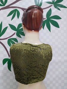 (1100)Vintage Textured Crop Top