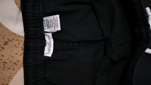 Jet Black Cotton Trouser