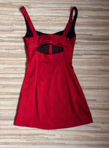 Red Satin Mini Dress