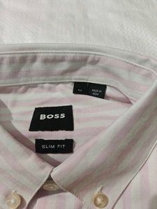 Men's Pink Striped Button-Down Shirt