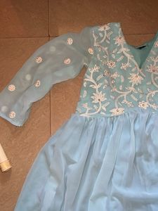 Elegant Blue Embroidered tunic