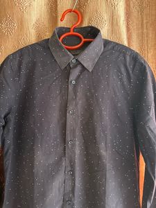 Stylish Black Dot Print Shirt