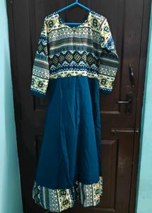 Teal Anarkali Gown