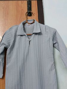 Pleated Grey Kurti