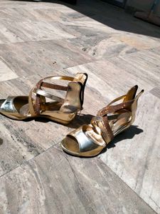 Golden Party Wear Sandals