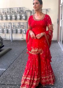 Party Wear Top,Sharara Plazzo and Dupatta