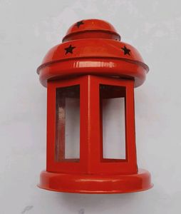 Iron Lamp with Candle Tealights &amp; Festive Decor
