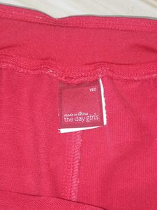 Red Cargo Pants with Side Stripes