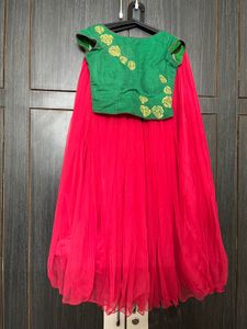Gorgeous Green & Pink Lehenga Choli