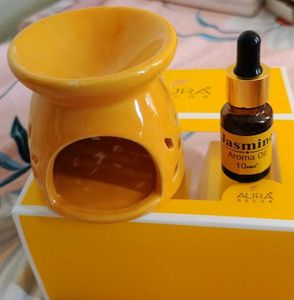 Aura Decor Ceramic Aroma Diffuser with Jasmine Oil