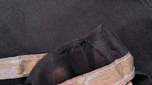 Black Dress Material with Embellishments