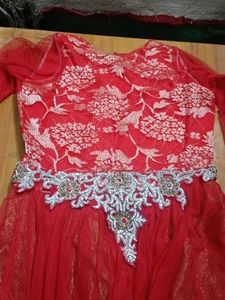 red long gown