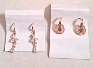 Elegant Rose Gold Tone Earrings