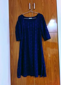 Elegant Blue Sequin Kurta