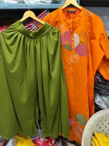 kurti with plazzo bottom