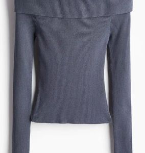 Rib-Knit Off the shoulder Top