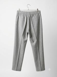 Classic Grey Herringbone Trousers
