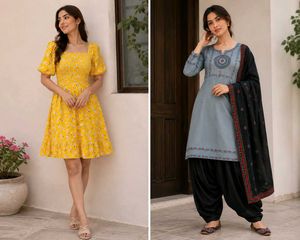Kurta Set & Beautiful Yellow Dress 💛