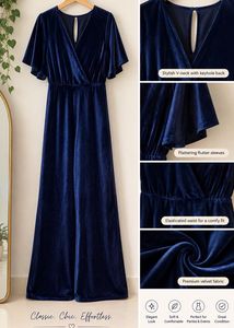 Blue velvet Jump suit