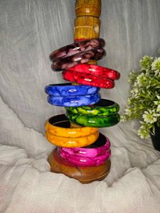 4 piece Wooden Bangles Pair