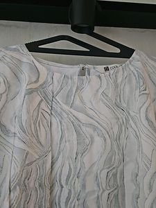 White Printed Top