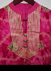 Elegant Pink Printed Kurta