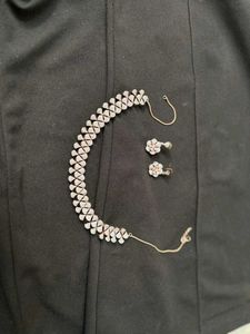 Stunning Diamond Necklace & Earring Set