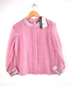 Light Onion Pink Sequence Tops (Women's)