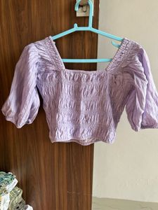 Lavender crop top