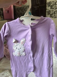 Adorable Lavender Bunny Footie Pajamas