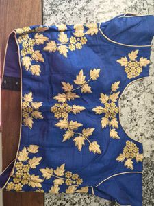 Elegant Blue Embroidered Blouse