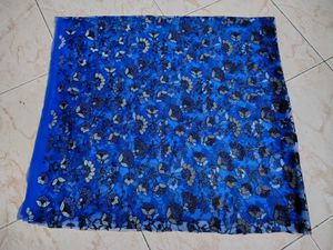 Embellished Blue Net 1m Fabric